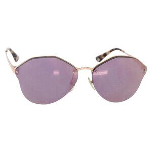 PRADA Sunglasses metal plastic Purple Champagne Gold Auth BA6880